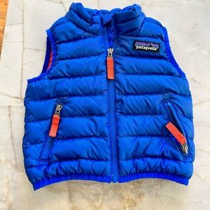 Patagonia blue vest 3-6 months